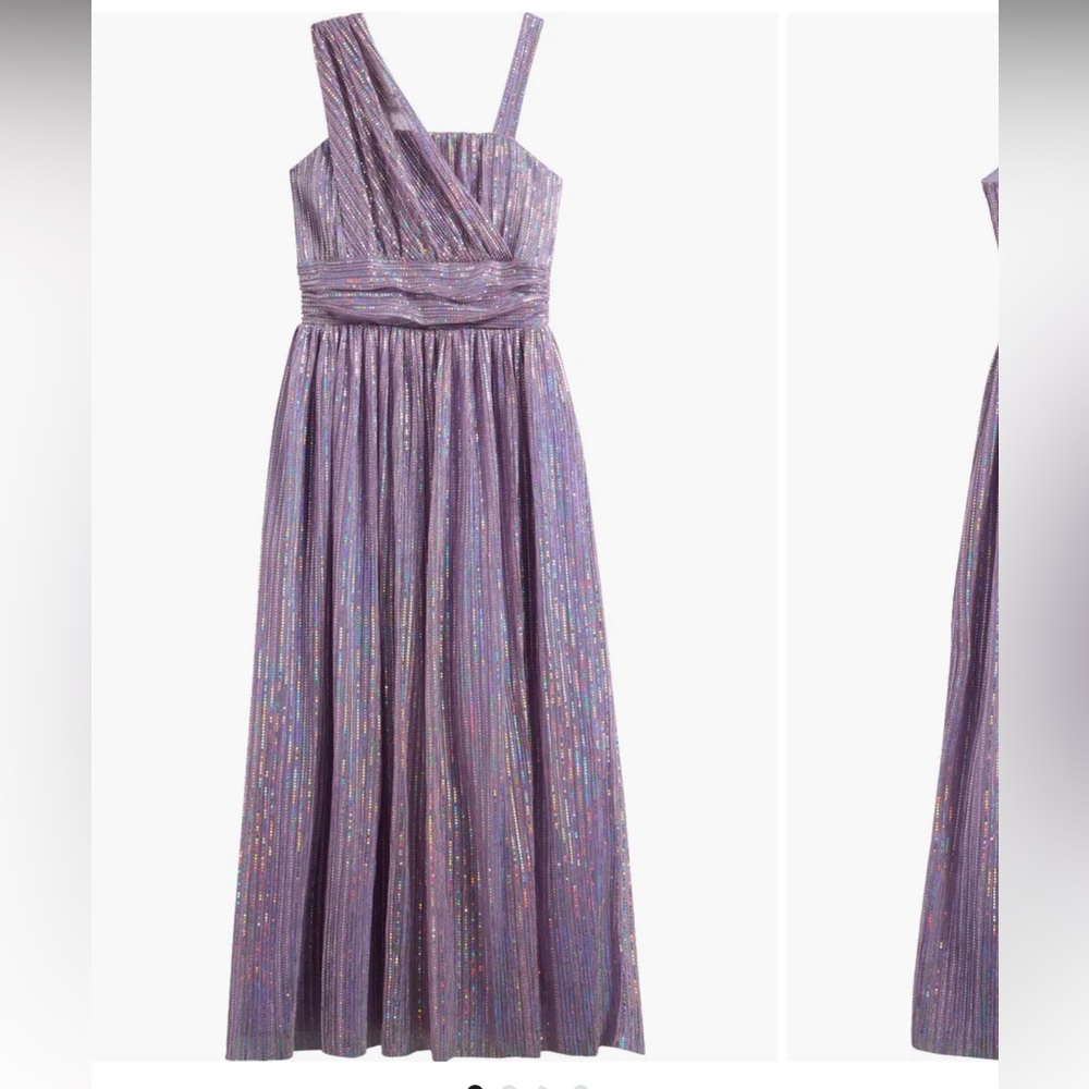 Purple Asymmetrical Ruched Sundress for Prom